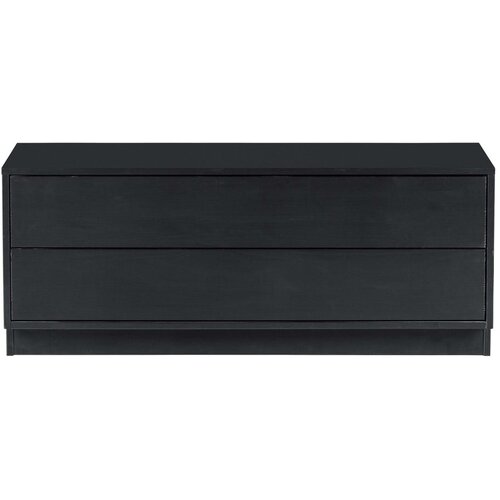 WOOOD Crna TV komoda od masivnog bora 100x40 cm Finca &amp;ndash; Slike