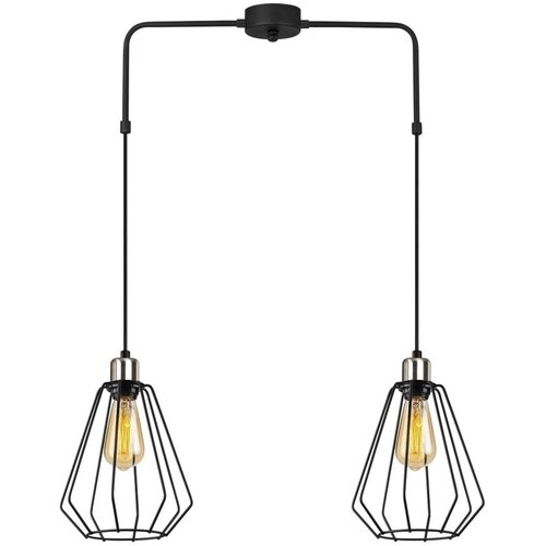 Opviq lights crna metalna viseća svjetiljka Straton Slike