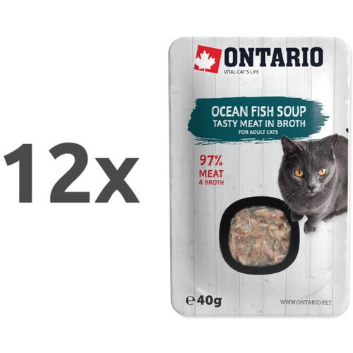 Ontario Cat juha - morska riba in zelenjava 12 x 40 g Cene