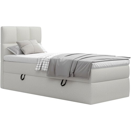 MID.YOU POSTELJA Z VZMETNICO 90 cm x 200 cm , les, tekstil, leseni material bež Slike