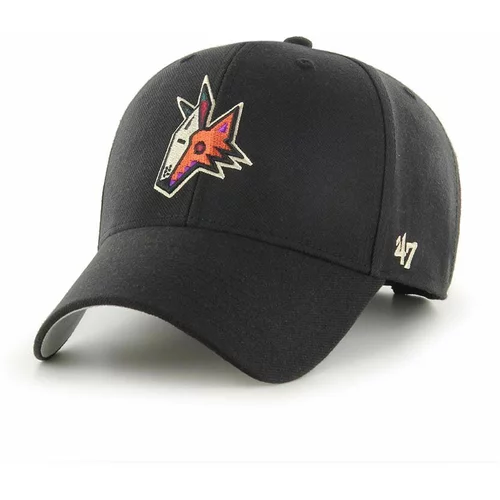 47 Brand Kapa s šiltom NHL Arizona Coyotes črna barva, H-MVP21WBV-BKJ