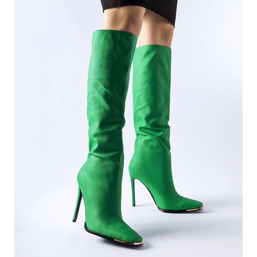 Gemre Green high-heeled boots Conjunto Cene