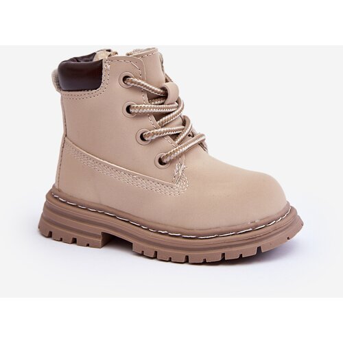 Boto Children's Trapper Boots with Zip Beige Bansi Cene
