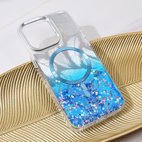  Torbica Magsafe Glitter za iPhone 15 Pro Max 6.7 plava Cene