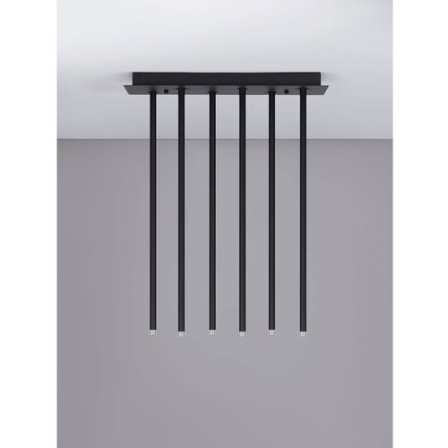 Nova Luce Mat črna aluminijasta LED stropna svetilka z upogljivo konstrukcijo 20x50 cm Stilvi &amp;ndash; Slike