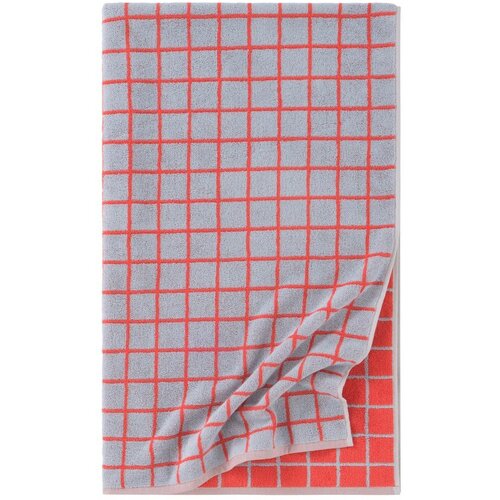 Jotex Crveni/svijetlo plavi pamučan ručnik 90x150 cm Grid &ndash; Cijene