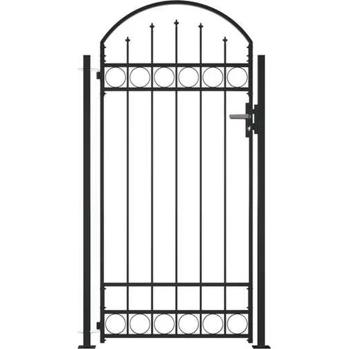  Vrata za ograjo zaobljena + 2 stebrička 105x204 cm