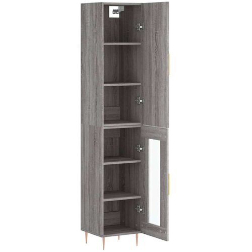 VidaXL Visoka komoda siva sonome 34 5x34x180 cm od konstruiranog drva Slike