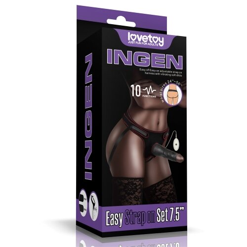 Lovetoy Crni Strap On sa vibracijom LVTOY00761 Cene