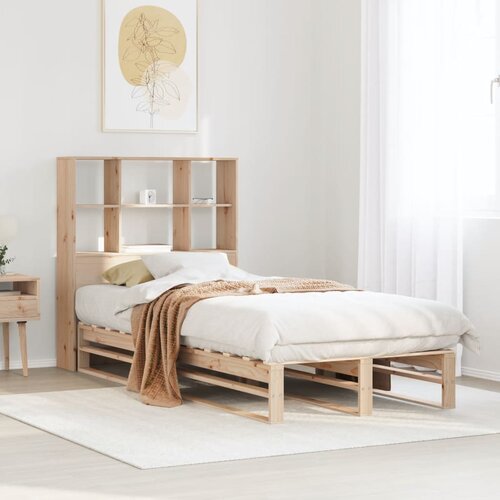VidaXL Knjižna postelja brez vzmetnice 90x200 cm trden les Slike