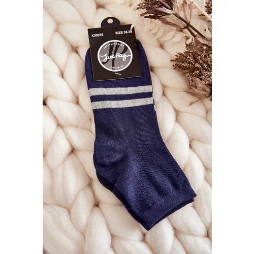 Kesi Women's cotton ankle socks Navy blue