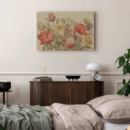  Slika - Bouquet of flowers on a cream background 90x60 Cijene