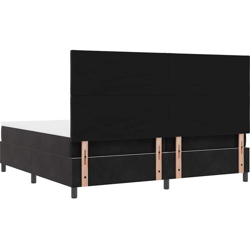 LED Box Spring Krevet s uzglavljem Crna 200 x 200 cm Bar&amp;scaron;un Slike