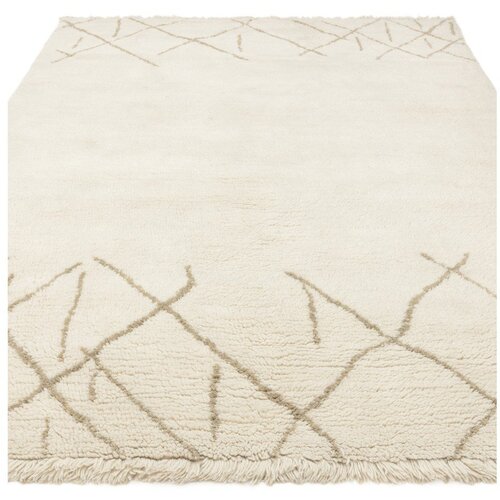 Asiatic Carpets Kremno bela pralna ročno tkana volnena preproga 200x290 cm Azera Crosshatch &amp;ndash; Slike
