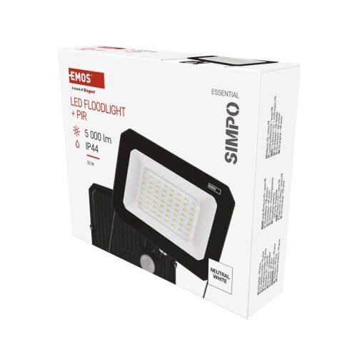  led reflektor simpo pir 50 w nevtralna bela Cene