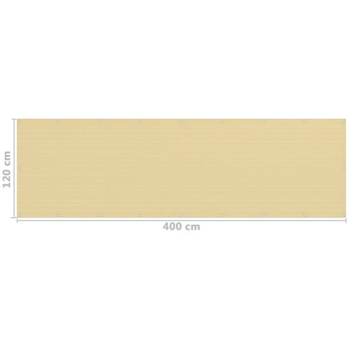  zastor bež 120 x 400 cm HDPE Slike