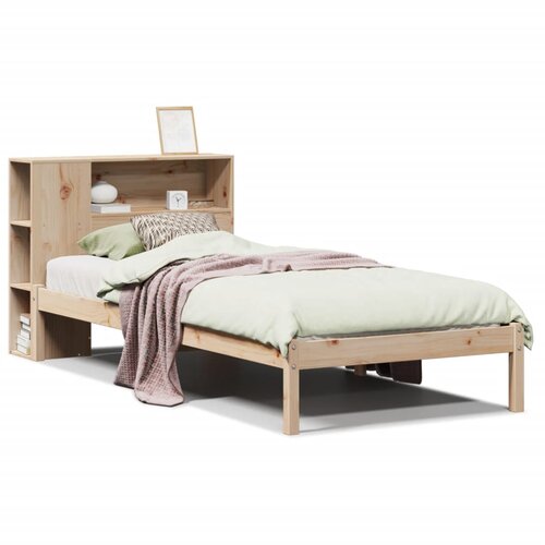 vidaXL Krevet s regalom za knjige bez madraca 90x190 cm od borovine Cene