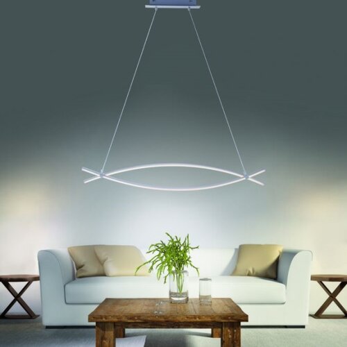 Just light. 15382-55 - led luster na sajli maja 2xLED/8,4W/230V hrom Slike