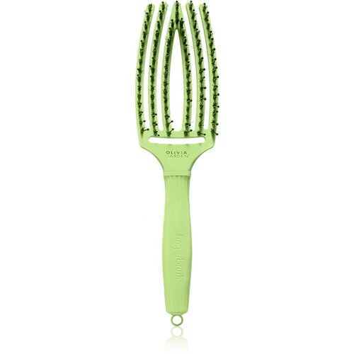 Olivia Garden Fingerbrush Boar & Nylon krtača za lase z najlonskimi in prašičjimi ščetinami Dolce Vita Green Pistacchio 1 kos Cene
