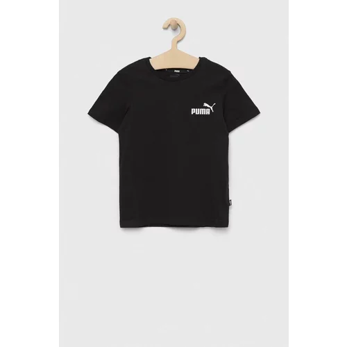 Puma Dječja pamučna majica kratkih rukava ESS Small Logo Tee B boja: crna, s tiskom