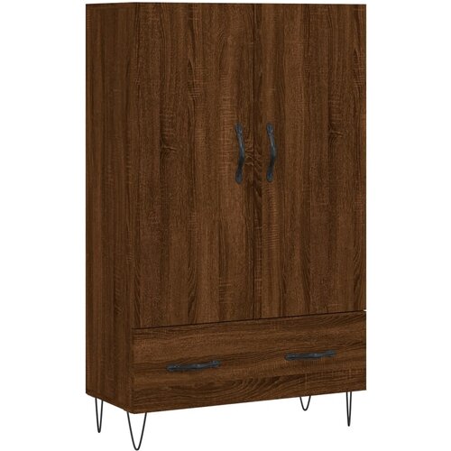 Maison Chic Visoka omara - Komoda - Predalnik rjavi hrast 69,5x31x115 cm inženirski les, (21719381) Slike