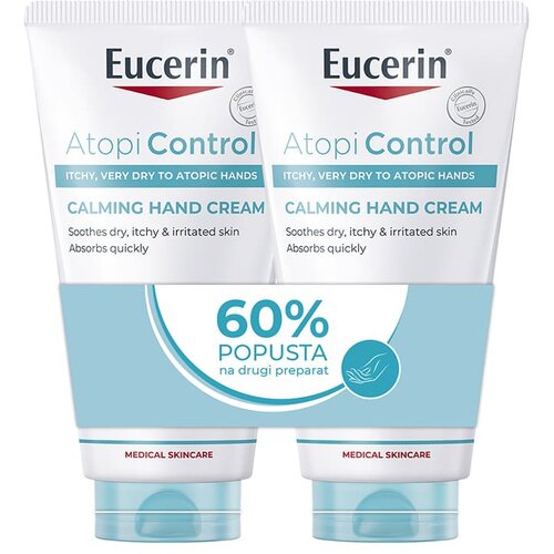 EUCERIN&amp;reg; BOX AtopiControl Krema za ruke 75ml + 75ml Slike