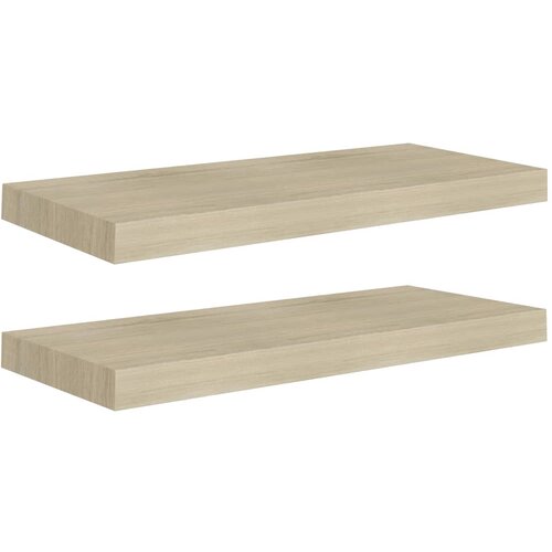 Maison Chic 2 kosi Stenske Police - Viseče police barva hrasta 60x23,5x3,8 cm MDF, (21758758) Slike