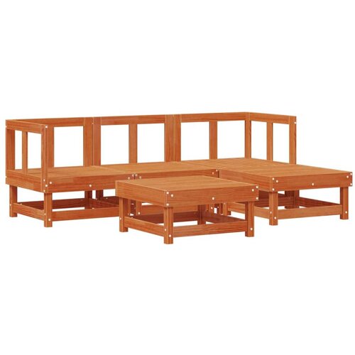  Set lounge namje&amp;scaron;taja za vrt 15 pcs Vosak smeđa i taupe - Vosak smeđa bor Slike