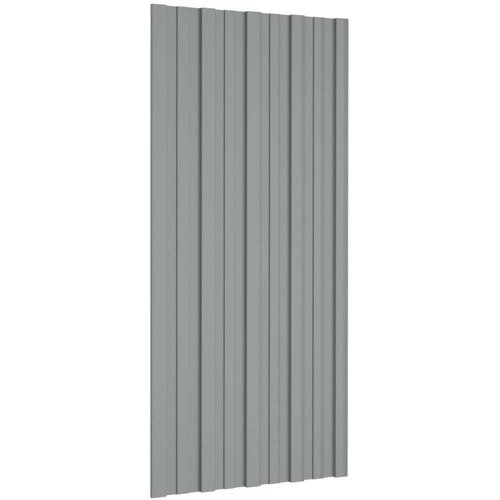 Krovni panel 12 pcs Sivi 100 x 45 cm Pocinčani čelik - Sivi 100 x 45 cm 12 Cijene
