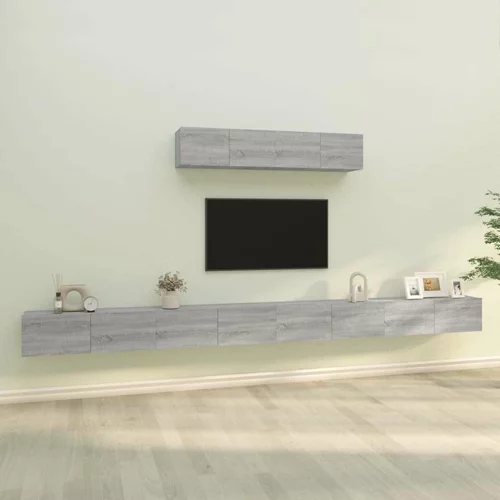  Komplet TV omaric 6-delni siva sonoma inženirski les, (20732720)