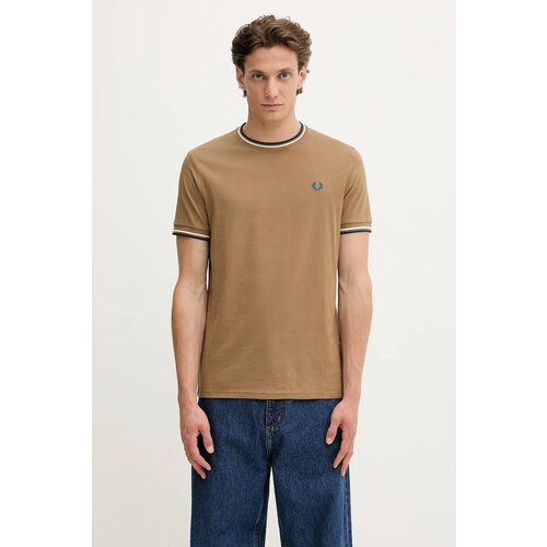 Fred Perry Majice s kratkimi rokavi Fp Twin Tipped T-Shirt Kostanjeva Cene
