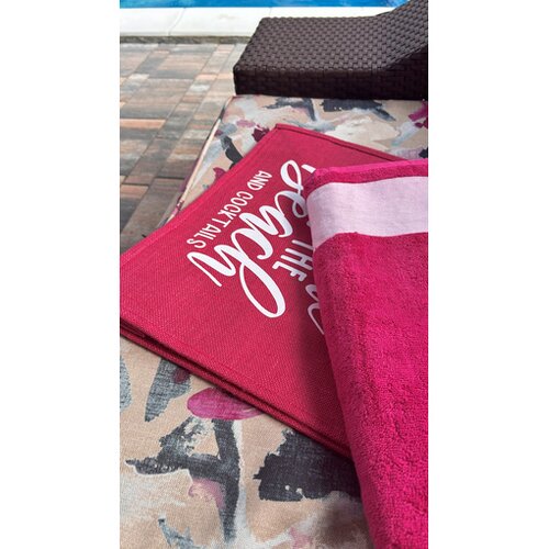 Torbidzonka torbidžonka torba i peškir za plažu letnji komplet - roze Cene