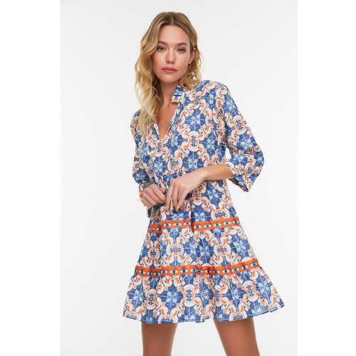 Trendyol Patterned Stripe Detailed Voile Dress Slike
