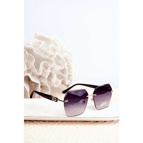 PRIUS Women's Sunglasses with UV Filter Black-Gold Cene