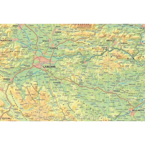  slovenija - mala stenska karta 100 x 70 cm, pi&amp;scaron;i bri&amp;scaron;i plastifikacija Slike