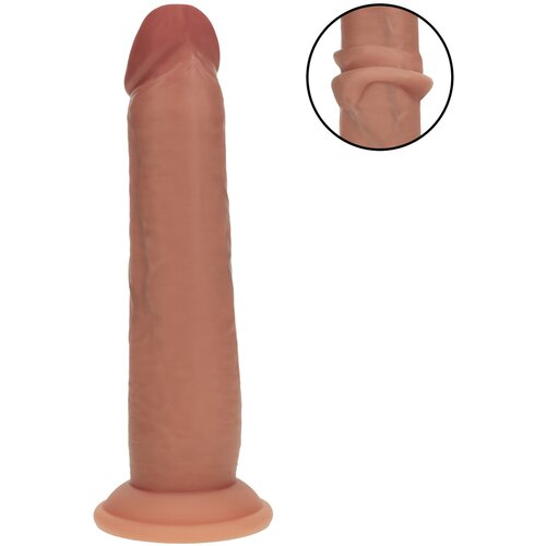 REALROCK dvostruko gusto realističan dildo (preplanuli) - 20,5 cm Slike