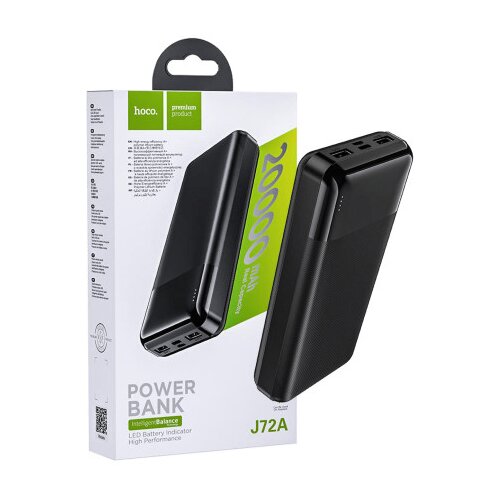Hoco J72A Eksterna baterija Lako putovanje, 20000mAh, Micro-USB, Type-C, Crna Cijene