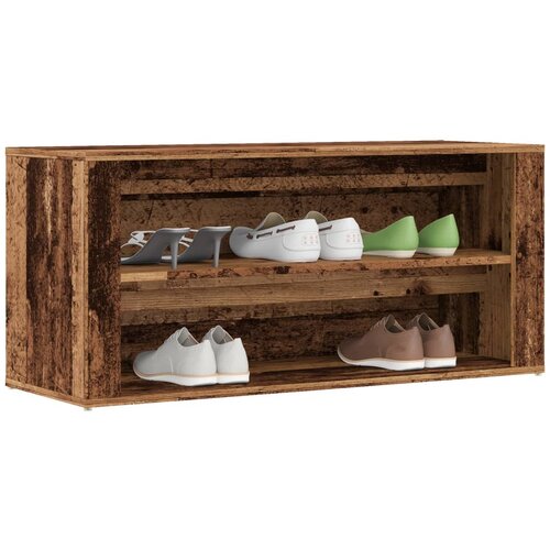vidaXL Klupa za cipele boja staro drvo 100x35x45 cm konstruirano drvo Cijene
