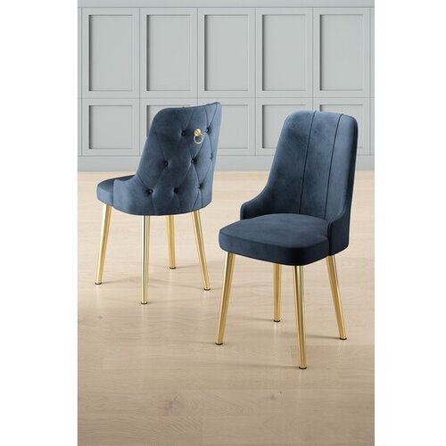 Hanah home Newa set stolica, 46x94x46 cm, 6 dijelova, antracit-zlatna boja Cijene