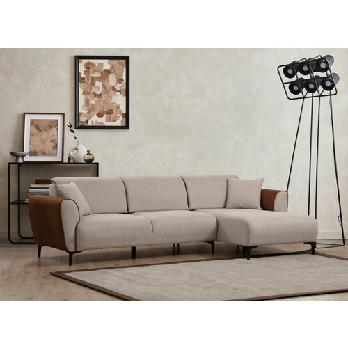 Atelier Del Sofa aren right - beige, cinnamon beigecinnamon corner sofa-bed Slike