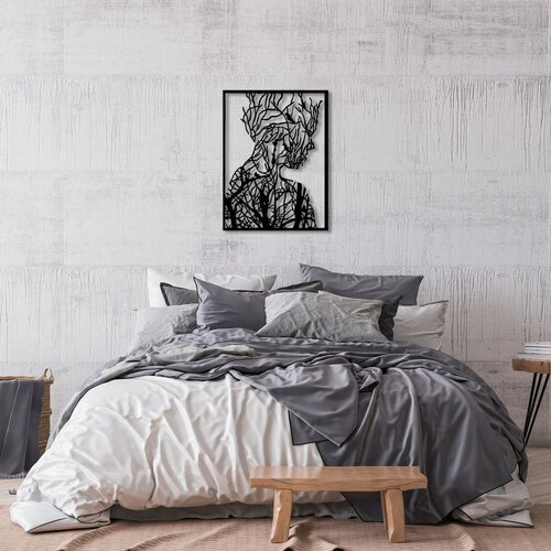 Wallity Zidna dekoracija Tree Man - Model 319, 52 x 70 cm, Crna Cene