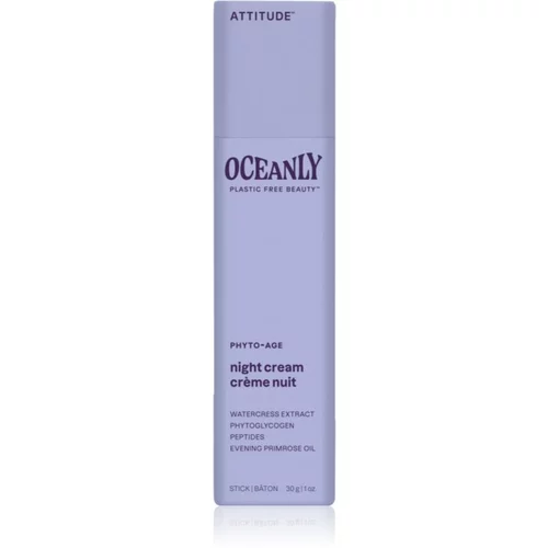 Attitude Oceanly Night Cream noćna krema protiv svih znakova starenja s peptidima 30 g