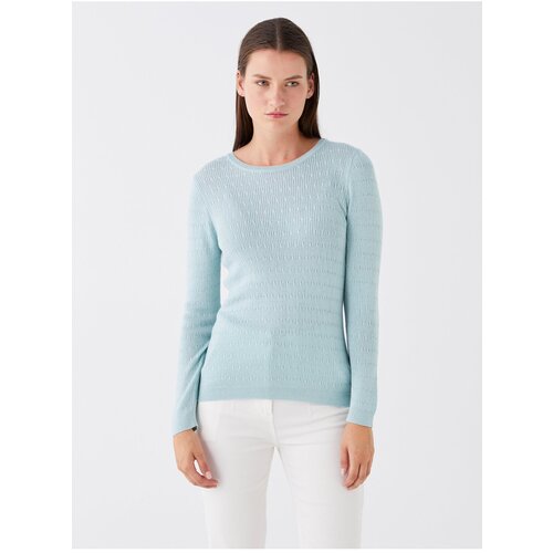 LC Waikiki Round Neck Women&amp;#039;s Knitwear Sweater With Patterned Long Sleeves Slike