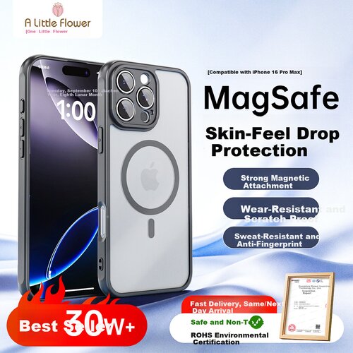  ALittleFlower Maska za mobilni telefon iPhone 16 Pro Max, Providno-crna Cene