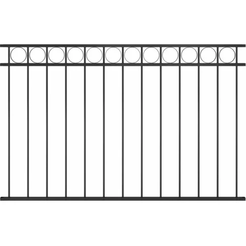 vidaXL Ograjni panel iz jekla 1,7x1 m črn