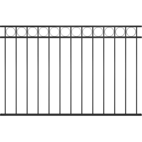 VidaXL Panel za ogradu čelični 1,7 x 1 m crni Slike
