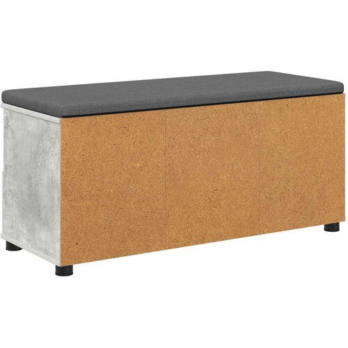  Klupa za hodnik s jastukom Betonsko Siva 100 x 38 x 46 cm Slike