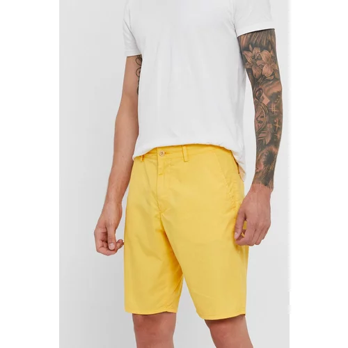 Gant Bombažne kratke hlače moško, rumena barva