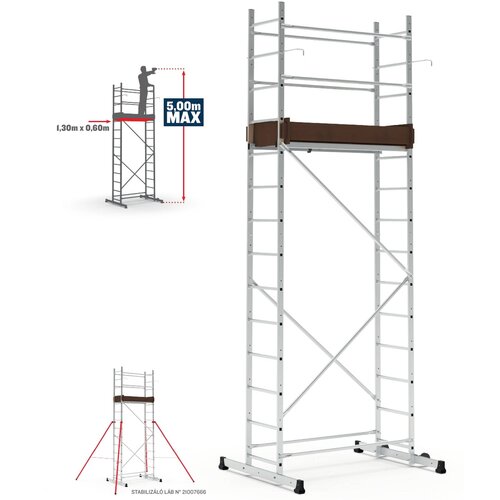 Centaure aluminijumska skela pokretna 5m hobi Cene