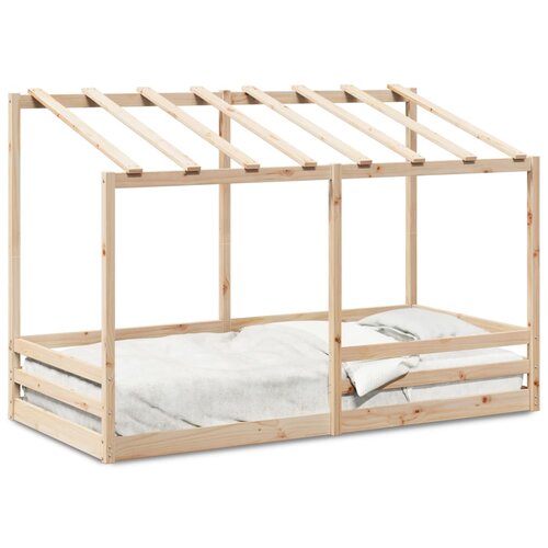 VidaXL Dječji krevet s krovom 100 x 200 cm od masivne borovine Slike